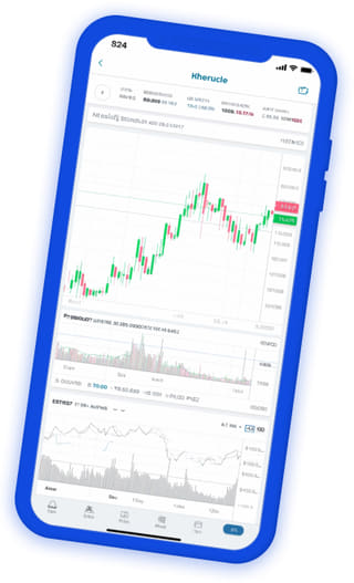 Panel de cartera en vivo de la aplicación de trading de criptomonedas Pujante Madurencia