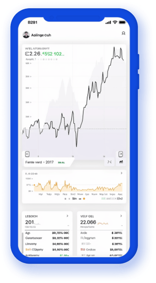 Aplicación móvil de seguimiento de cartera con estadísticas de criptomonedas actualizadas en tiempo real